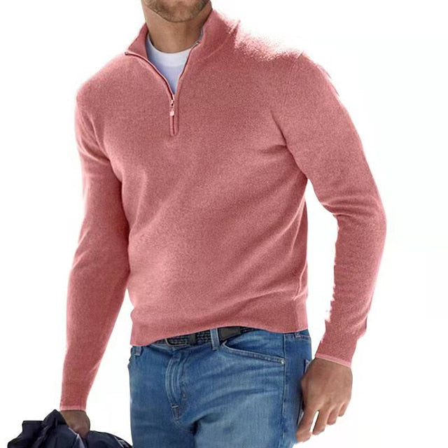 Heren Pullover V-hals Gebreid Comfortabel