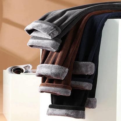 Men's trousers corduroy with fleece lining