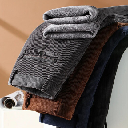 Men's trousers corduroy with fleece lining