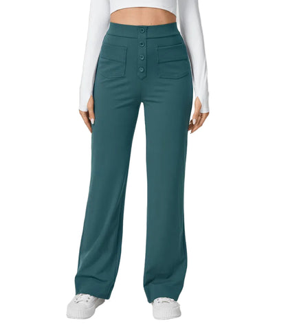 Women's Trousers with Buttons and Stylish Design