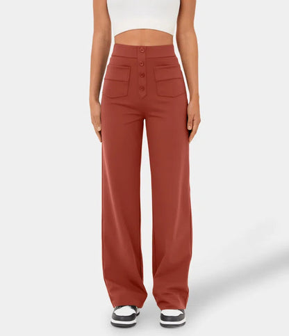 Women's Trousers with Buttons and Stylish Design