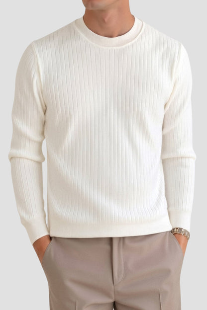 Men's Knitted Sweater Ribbed Style