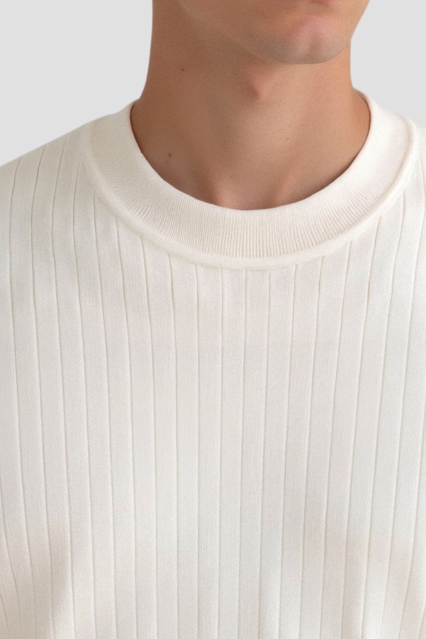 Men's Knitted Sweater Ribbed Style