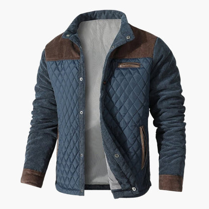 Men's Quilted Jacket with Contrast Details