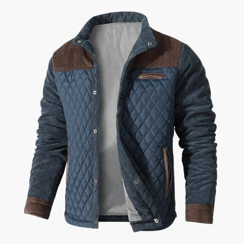 Men's Quilted Jacket with Contrast Details