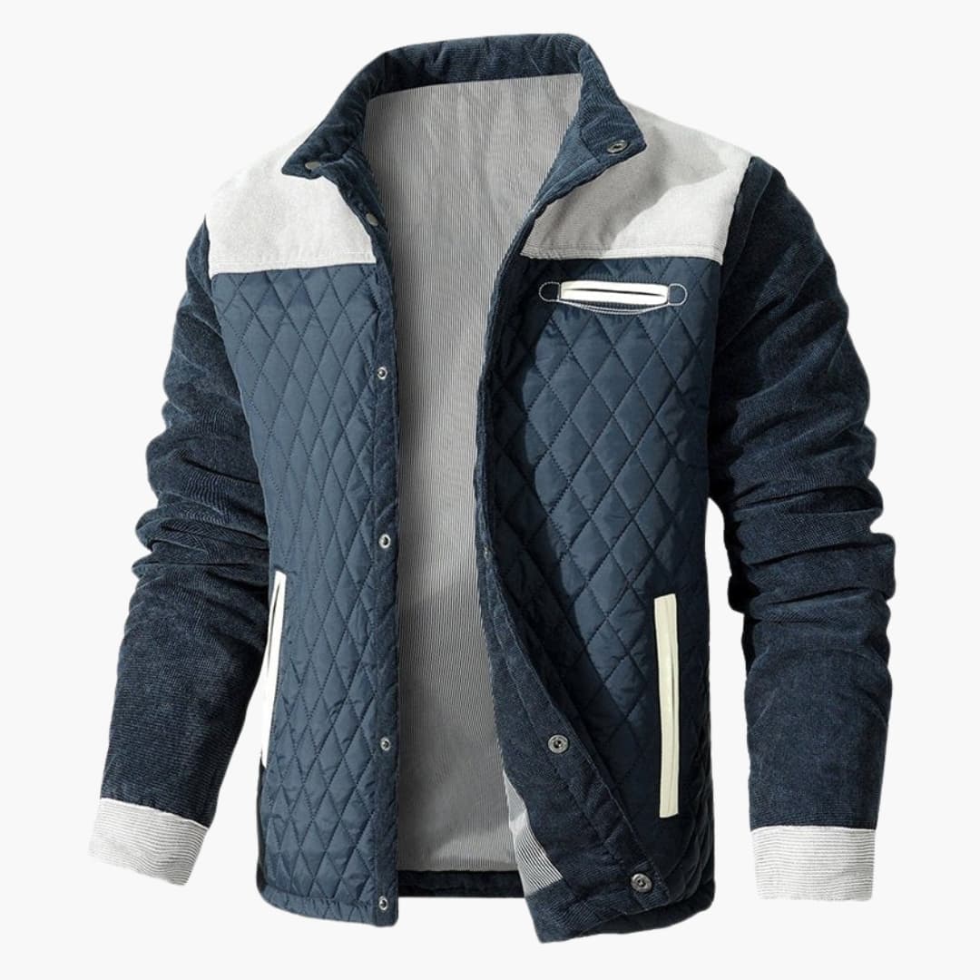 Men's Quilted Jacket with Contrast Details