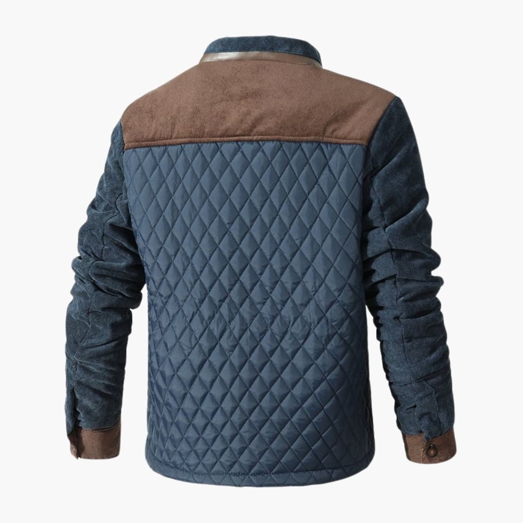 Men's Quilted Jacket with Contrast Details