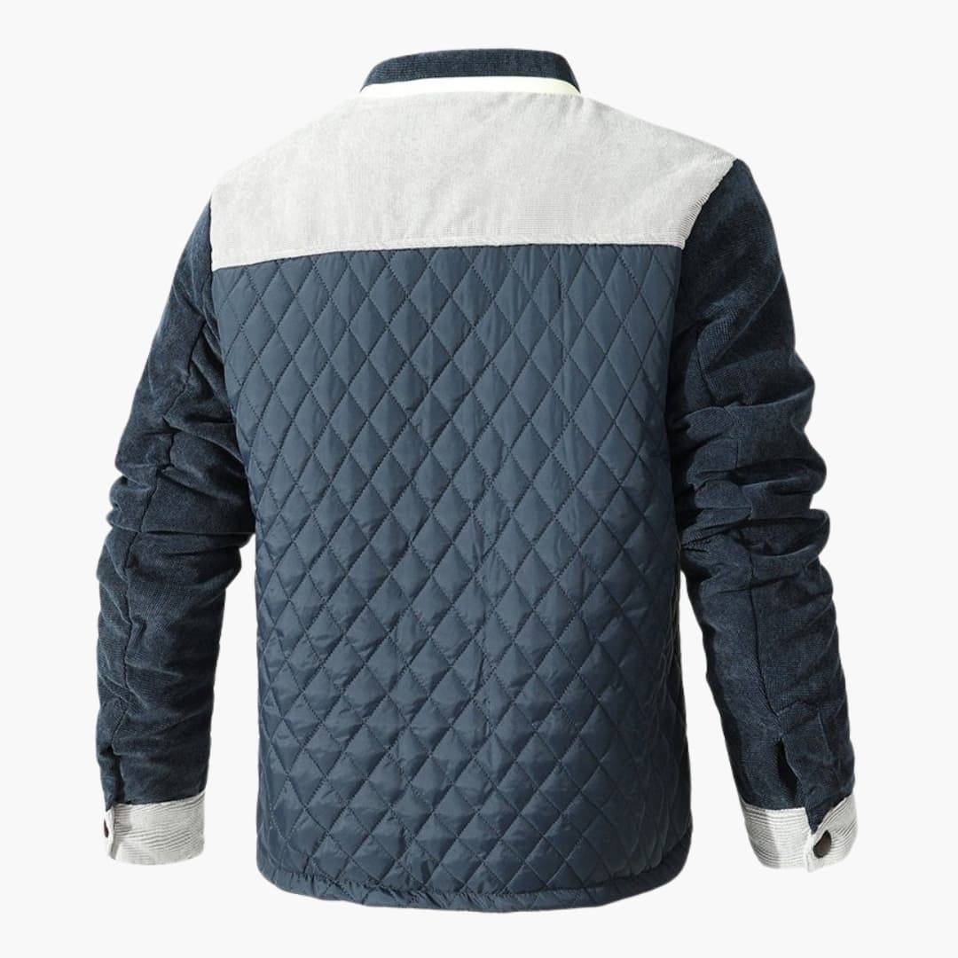 Men's Quilted Jacket with Contrast Details