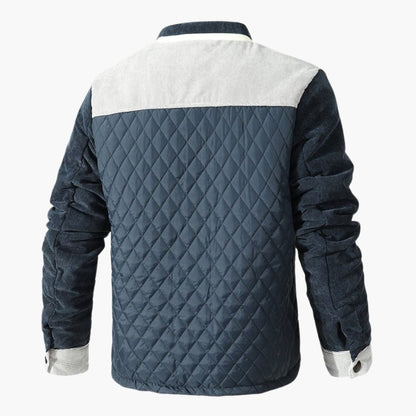 Men's Quilted Jacket with Contrast Details