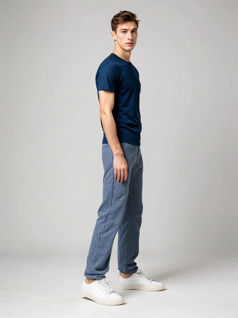 Men's jogging trousers corduroy with adjustable drawstring