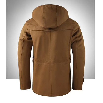 Men's Long Winter Jacket Waterproof with Hood