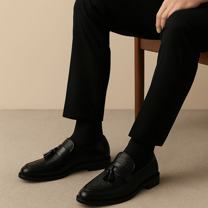 Men's Loafers With Woven Tassel Style