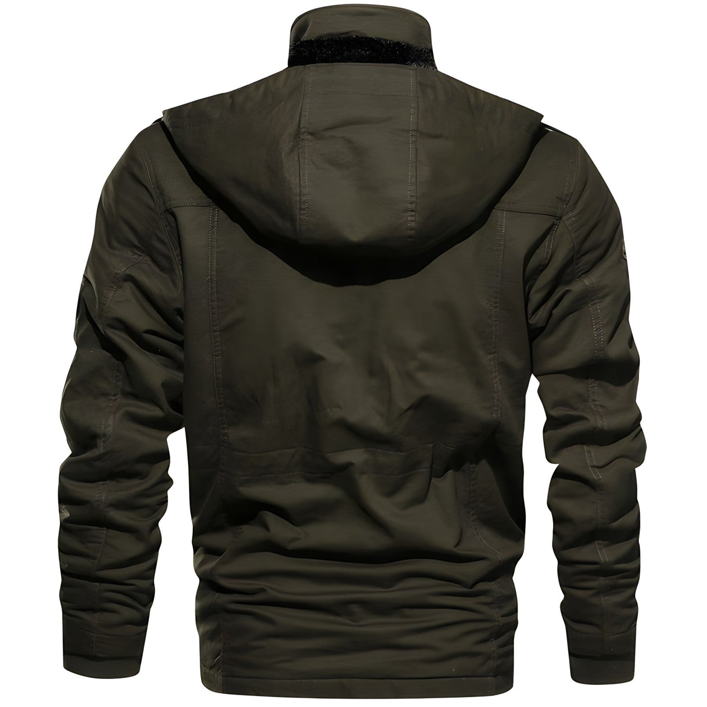 Men's Military Jacket with Multiple Pockets