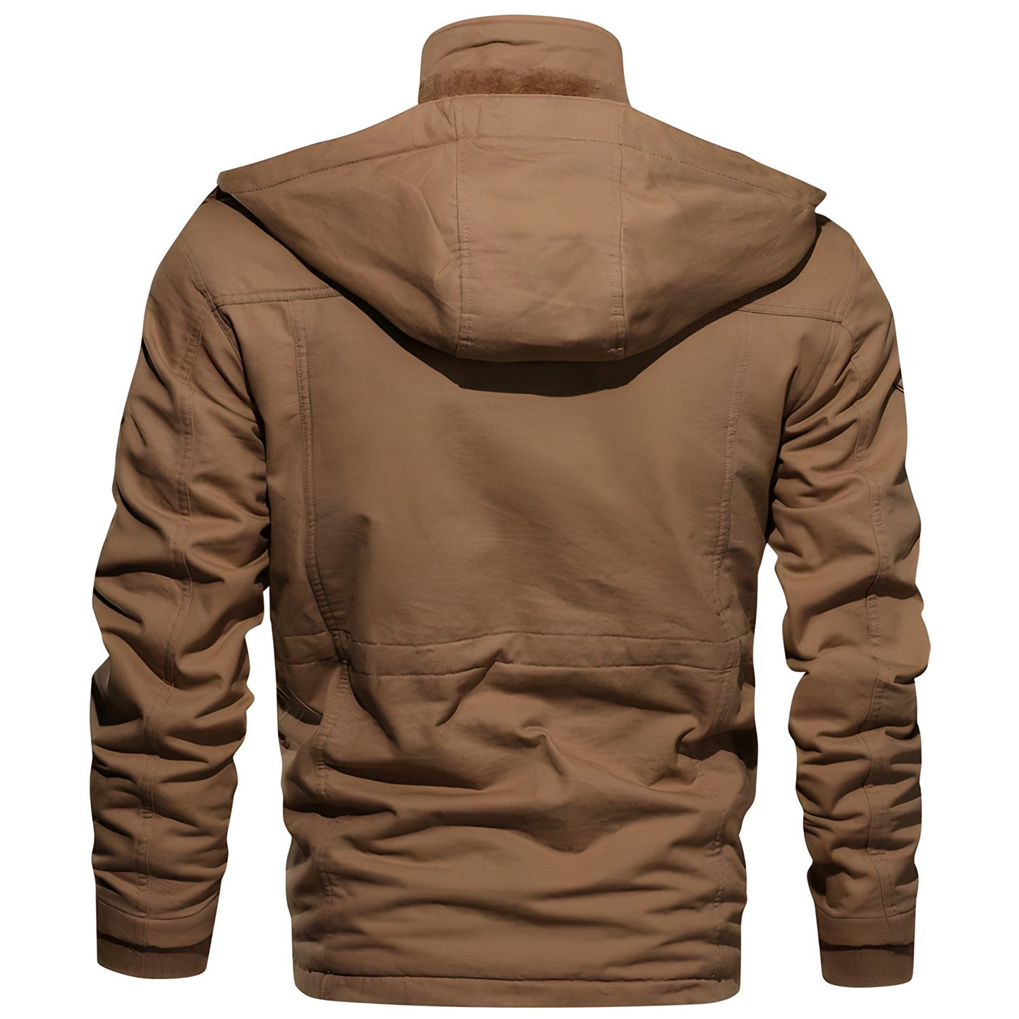 Men's Military Jacket with Multiple Pockets