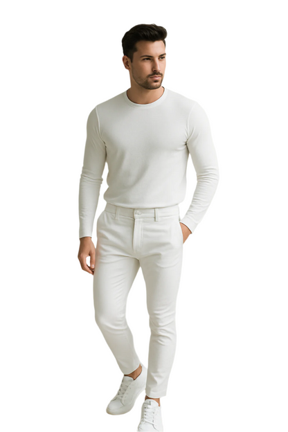 Men's Slim Fit Denim Trousers With Pockets