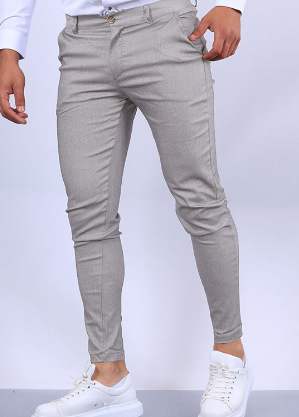 Men's Slim Fit Denim Trousers With Pockets