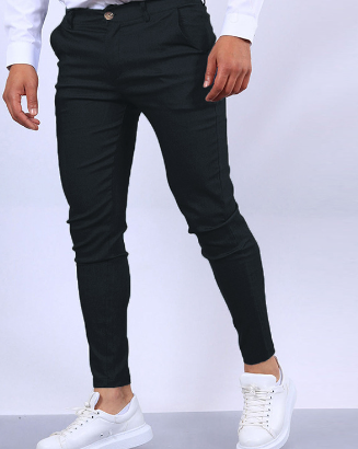 Men's Slim Fit Denim Trousers With Pockets
