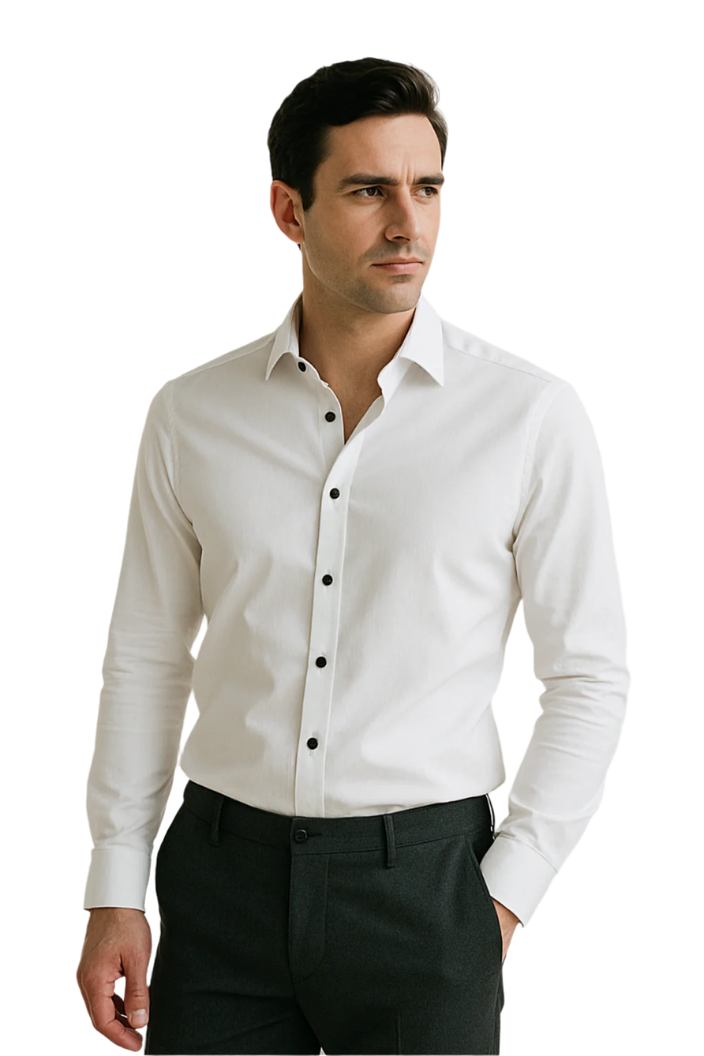 Men's Smart Casual Shirt Wrinkle-Free Stretch