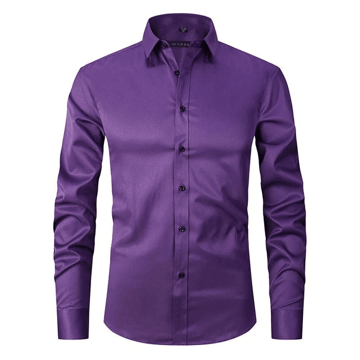 Men's Smart Casual Shirt Wrinkle-Free Stretch