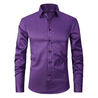 Men's Smart Casual Shirt Wrinkle-Free Stretch