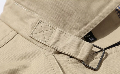 Men's Trench Coat Double-breasted Texture Soft Blended