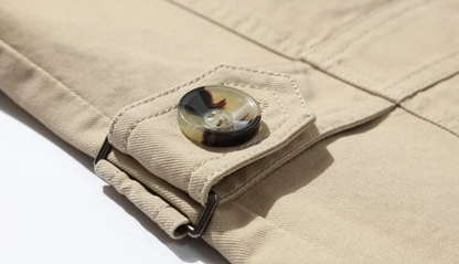 Men's Trench Coat Double-breasted Texture Soft Blended