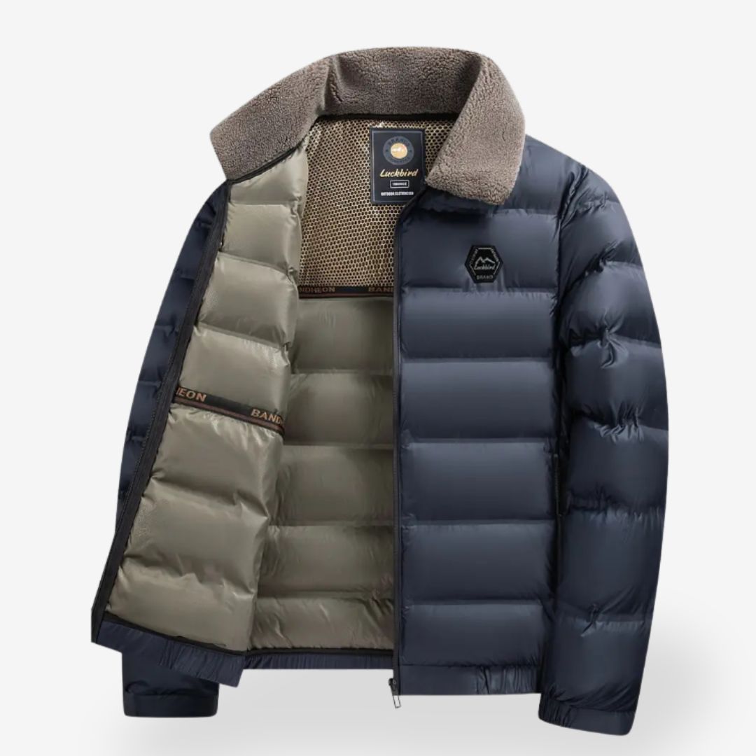 Men's Winter Jacket Pilot With Removable Fur Collar