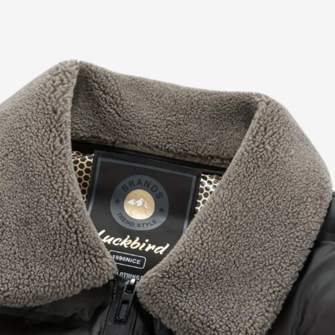 Men's Winter Jacket Pilot With Removable Fur Collar