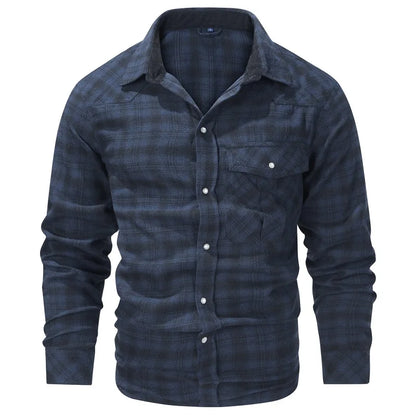Herren Shirt Checkered Flannel Casual Long Sleeves