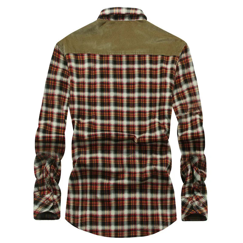 Herren Shirt Long Sleeves Checkered
