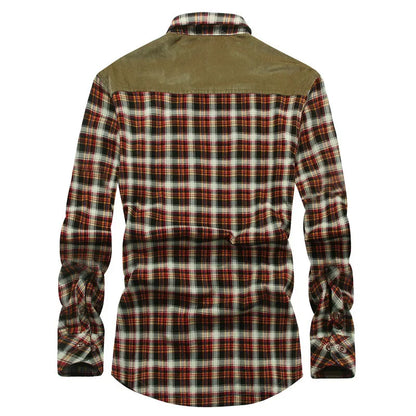 Herren Shirt Long Sleeves Checkered