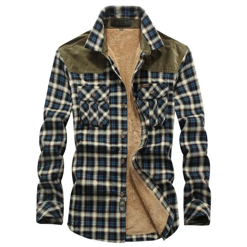 Herren Shirt Long Sleeves Checkered