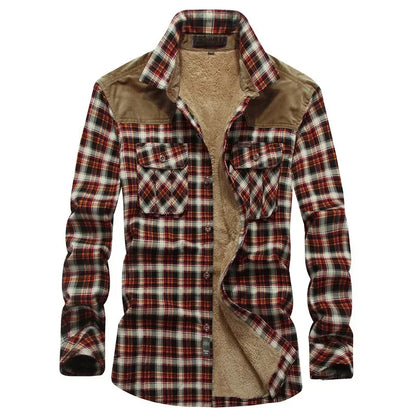 Herren Shirt Long Sleeves Checkered