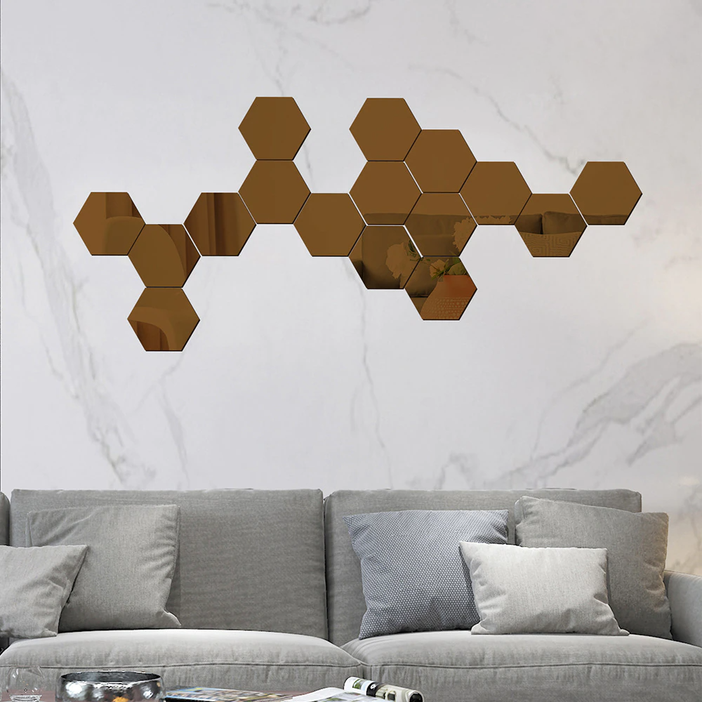Hexagonal StickyS mirror (12 Pieces)