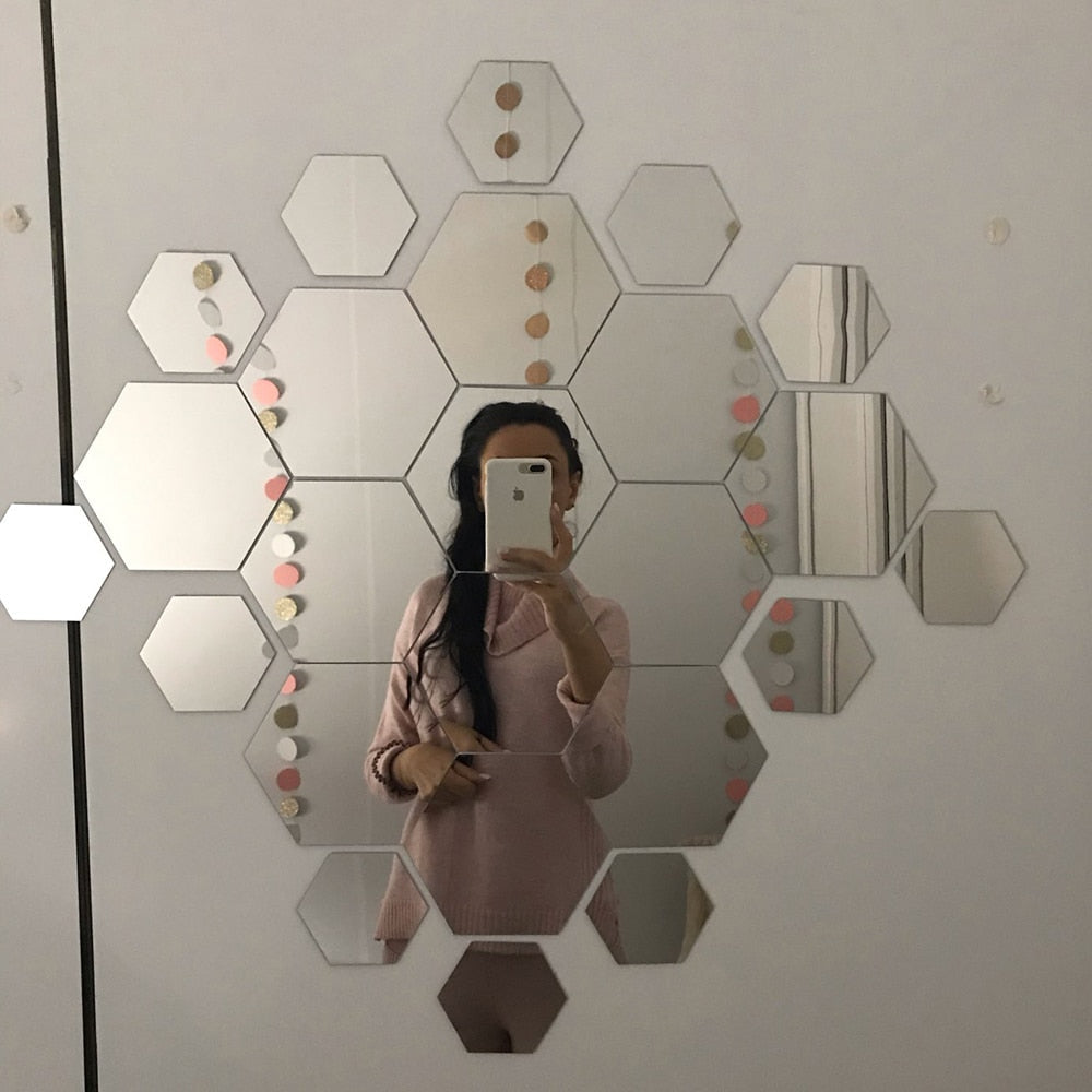 Hexagonal StickyS mirror (12 Pieces)