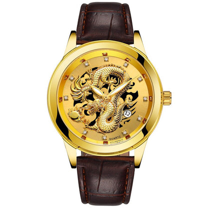 Ultrathin Golden Dragon Watch