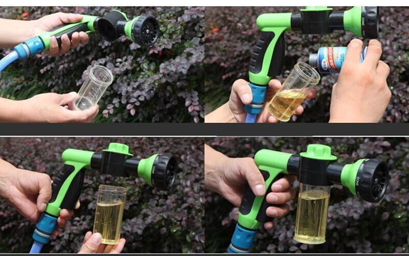 High-pressure foam gun cleaner