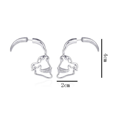Hollow Skull Stud Earrings