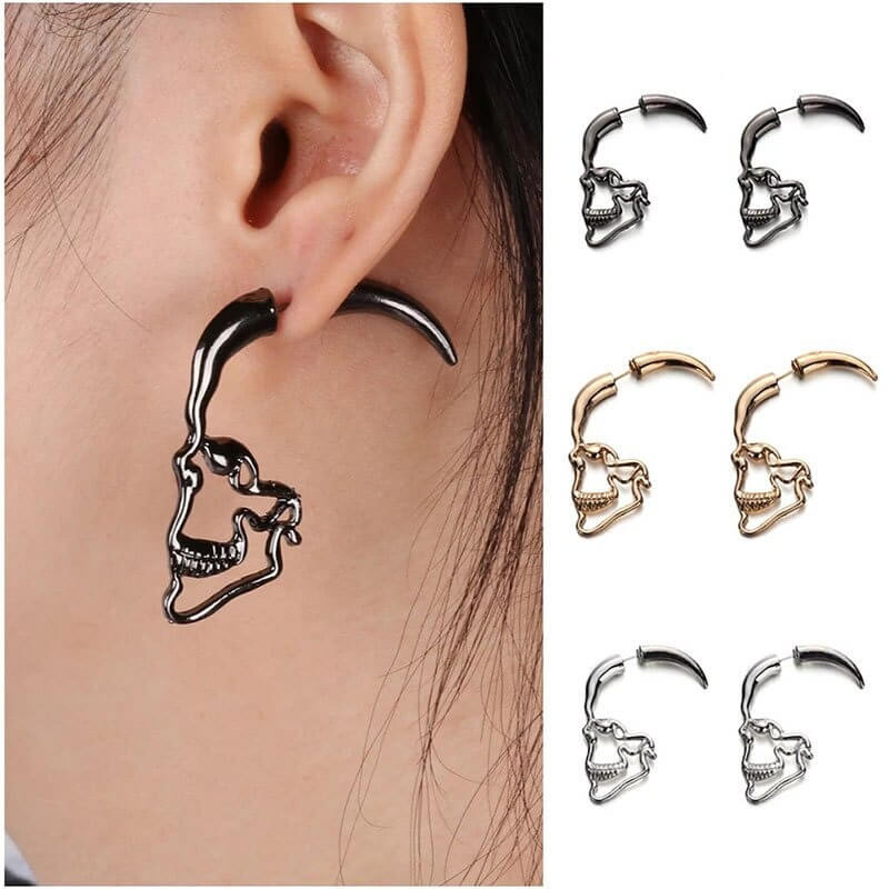 Hollow Skull Stud Earrings