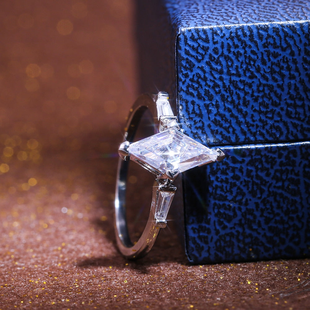 Horse Eye Solitaire Engagement Ring