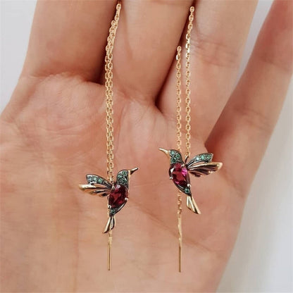 Hummingbird Drop Earrings