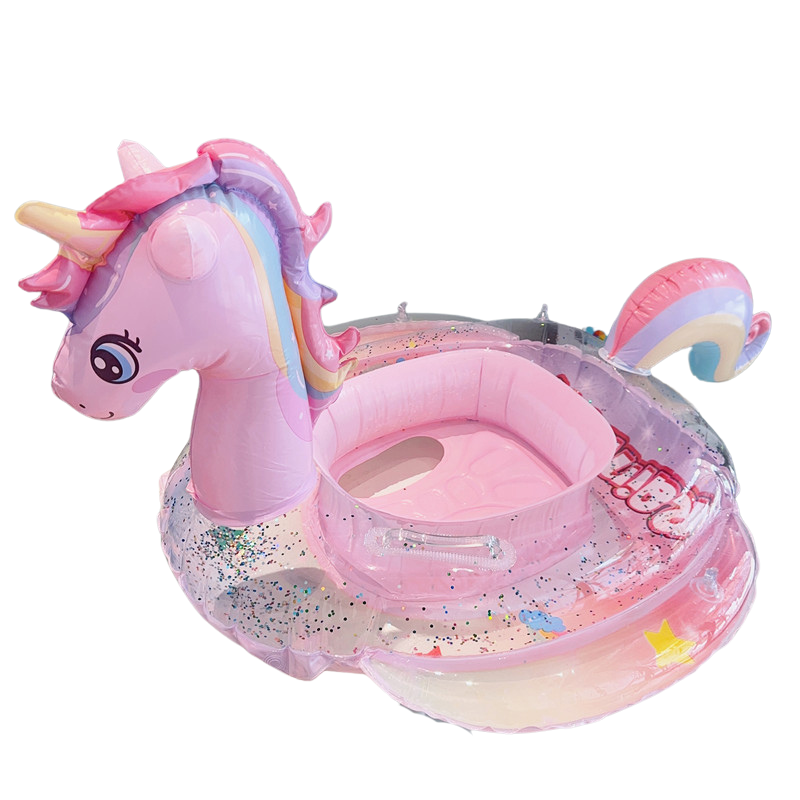 Inflatable Glitter Unicorn Swim Ring