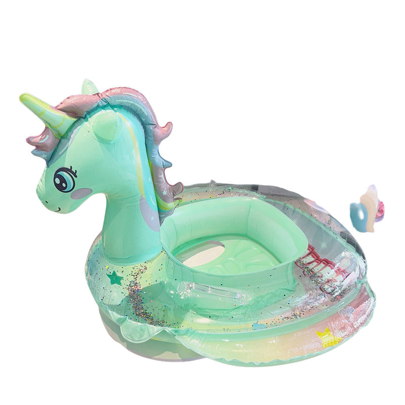 Inflatable Glitter Unicorn Swim Ring
