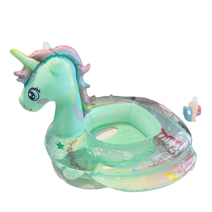 Inflatable Glitter Unicorn Swim Ring