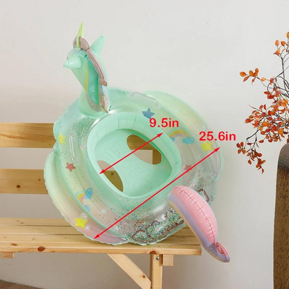 Inflatable Glitter Unicorn Swim Ring