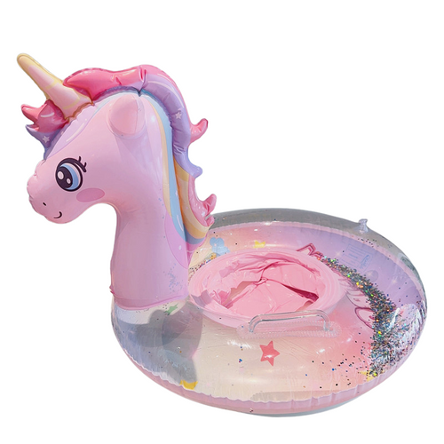 Inflatable Glitter Unicorn Swim Ring