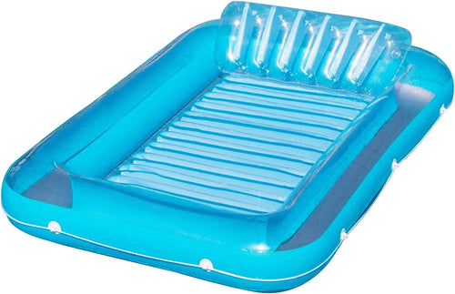 Inflatable Lounger Sunbathing PVC with Pillow and Cup Holders