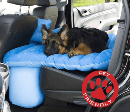 Inflatable car rear seat mattress
