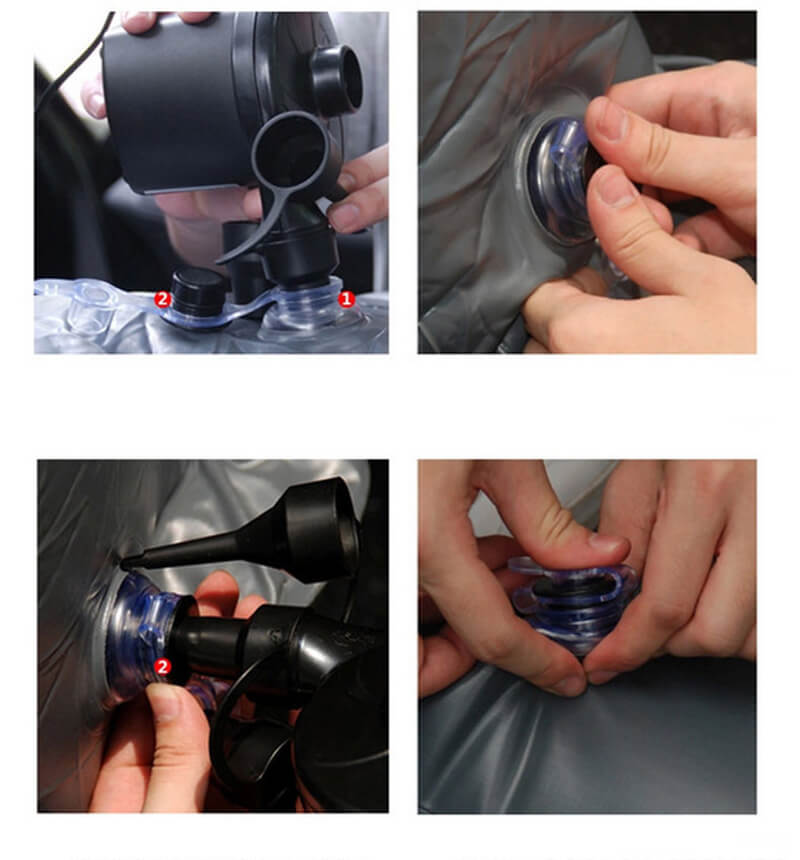 Inflatable car rear seat mattress