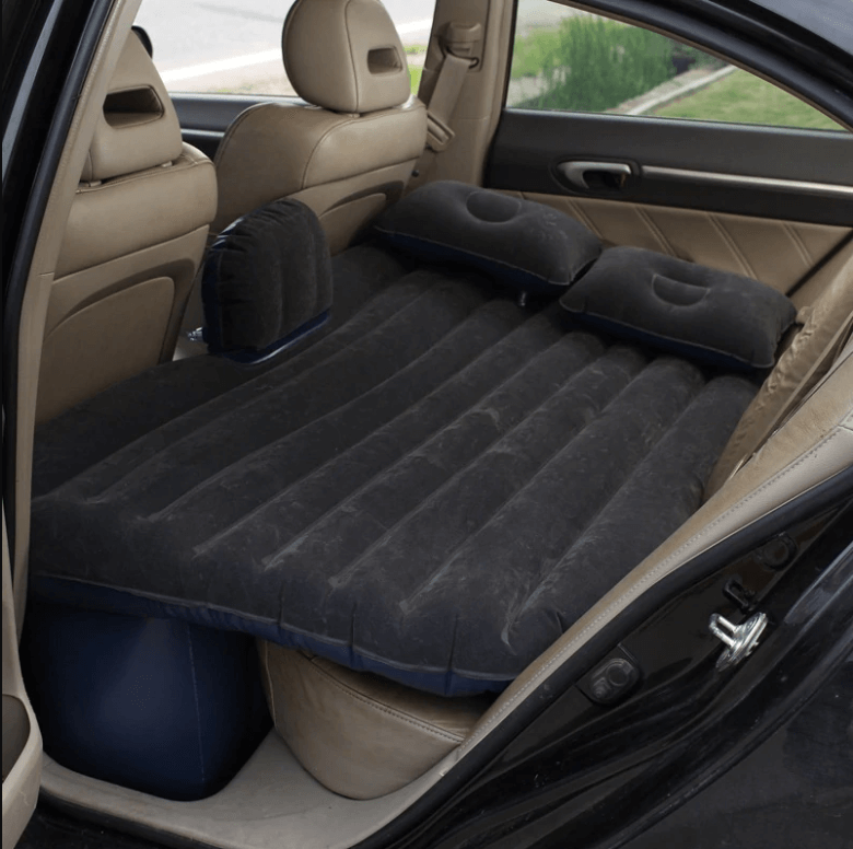 Inflatable car rear seat mattress